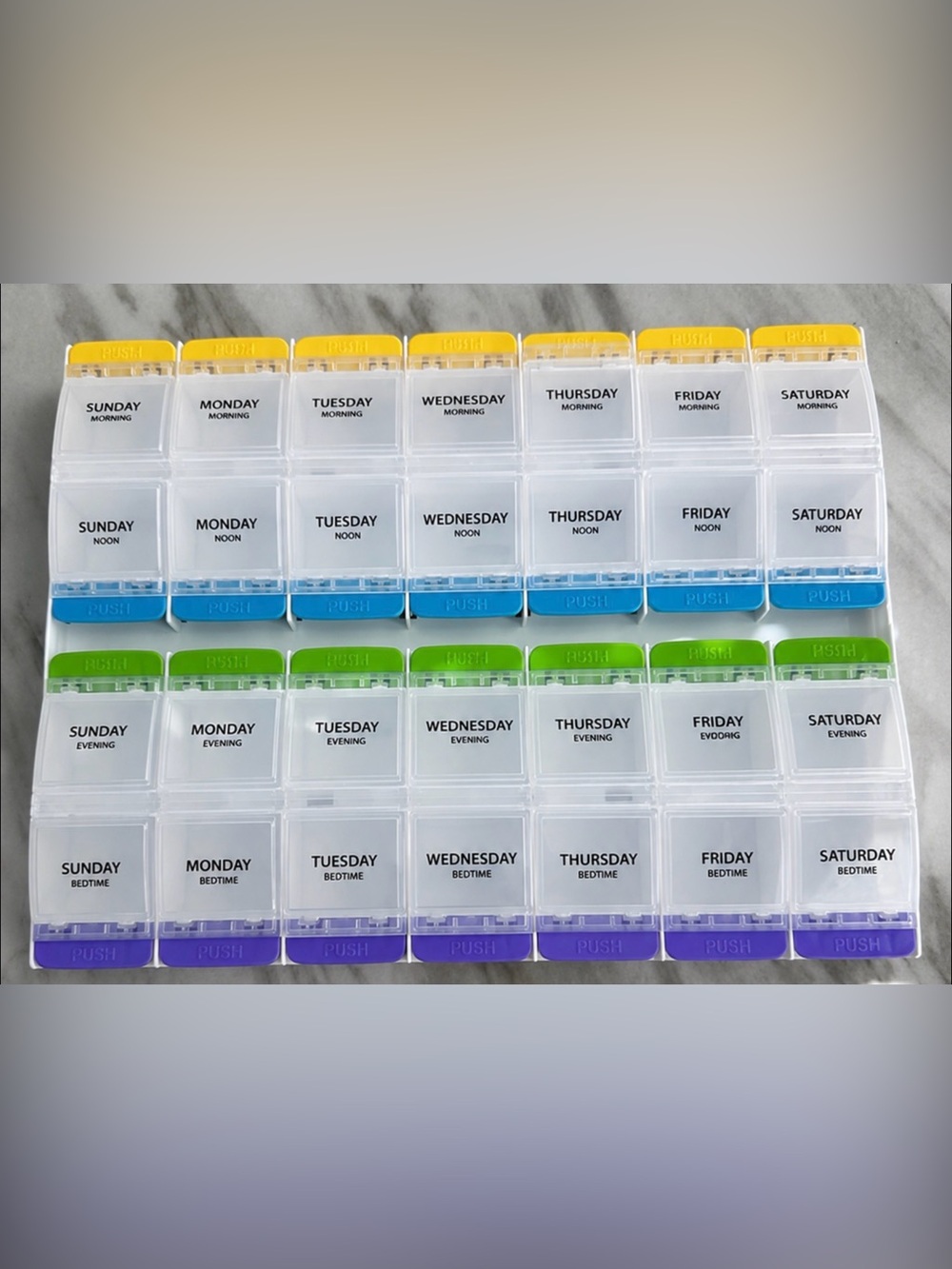 Pill organizer  7 days 4 x a day. New without wrapping